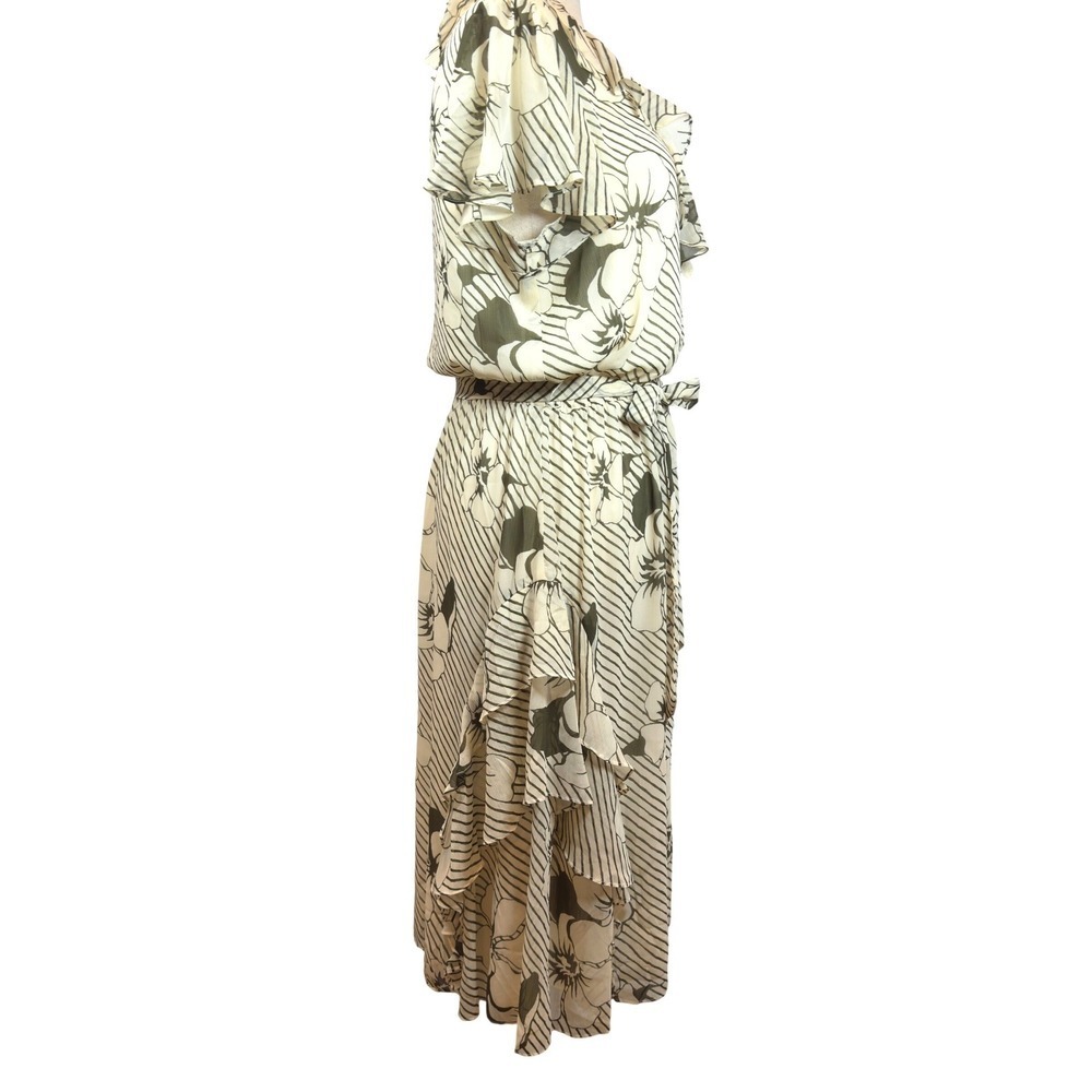 Ralph Lauren Black Label Floral Ruffle Tiered Georgette Dress Women's Size 14 - Picture 5 of 10